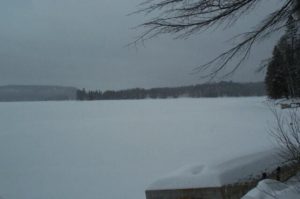Percy Lake covered in heavy snow