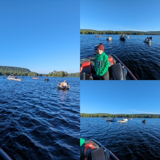 A photo collage of the Percy lake bass tournament